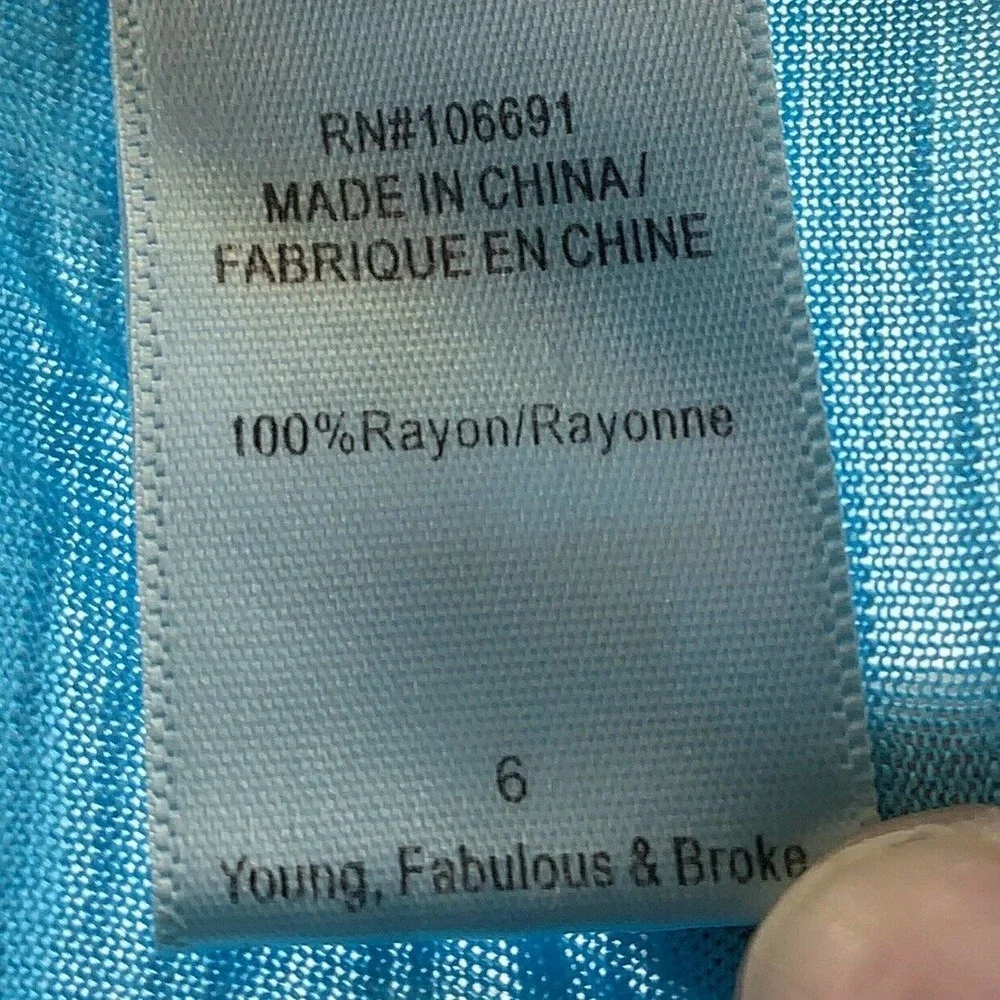 Mini YFB Blue Loose‎ Fit Tee Size 6 New